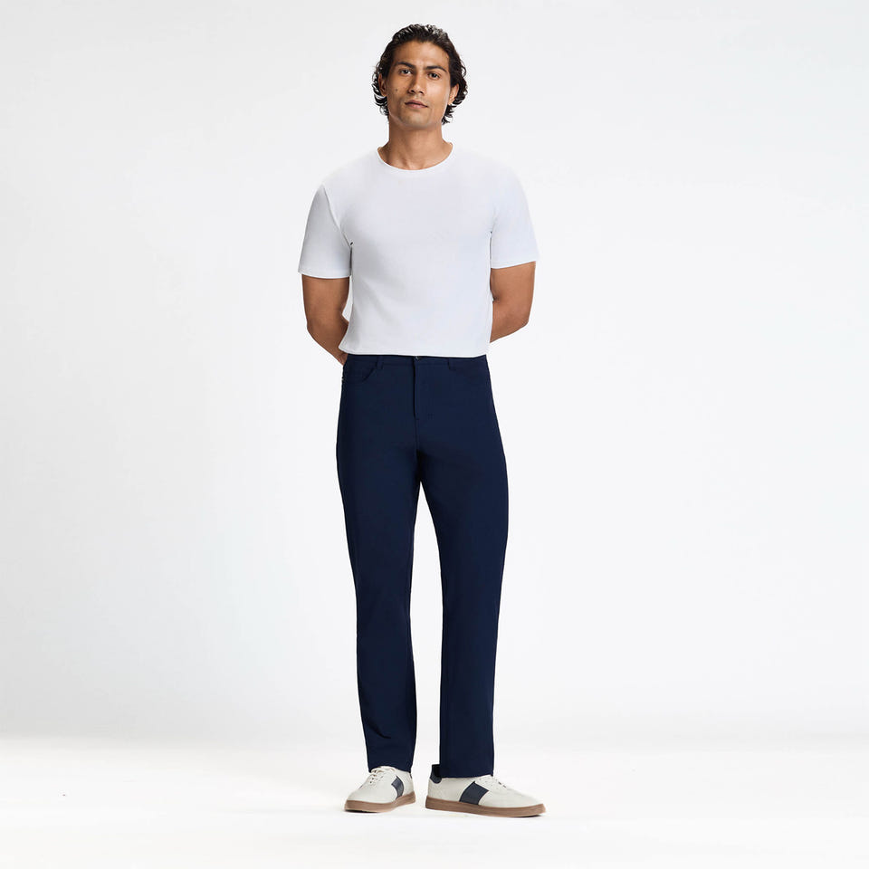 blue colour pants for men - Harbour Navy