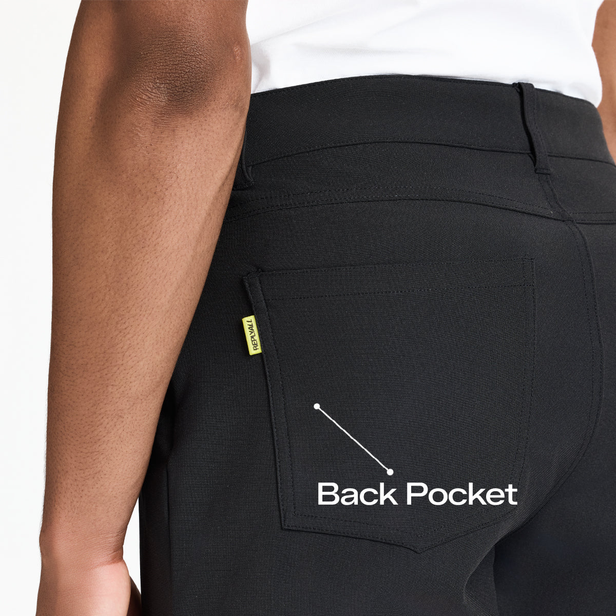 men's pants back view