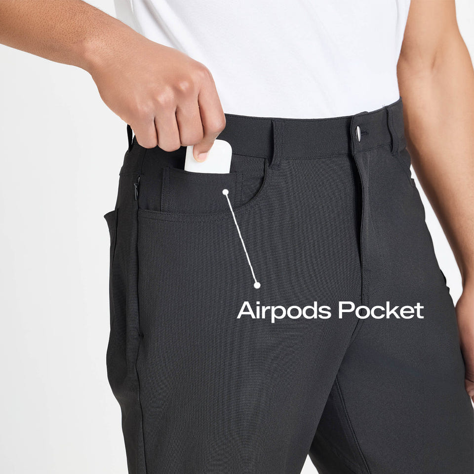men's travel pants - Grounded Black