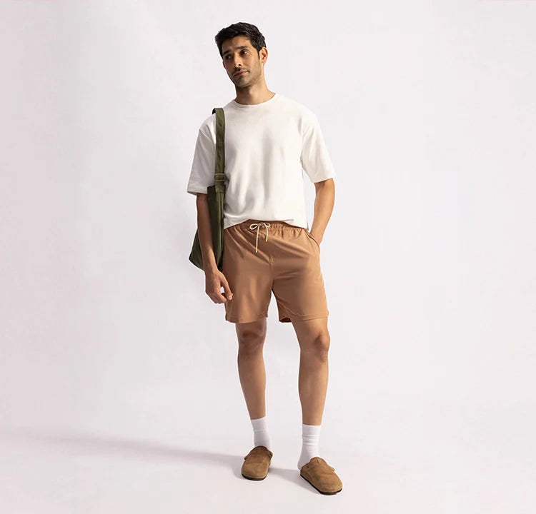 No Sweat Shorts - Driftwood Tan