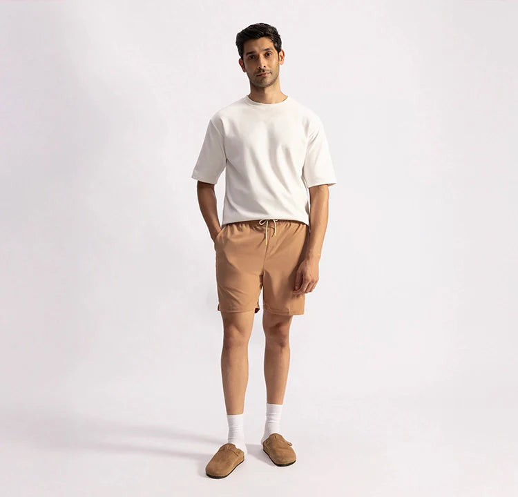 No Sweat Shorts - Driftwood Tan