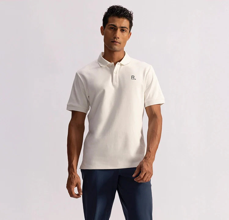 Stepwise Polo - Drift White