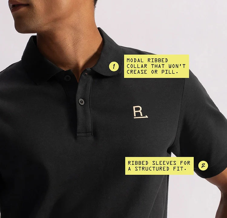 Stepwise Polo - Volcanic Black