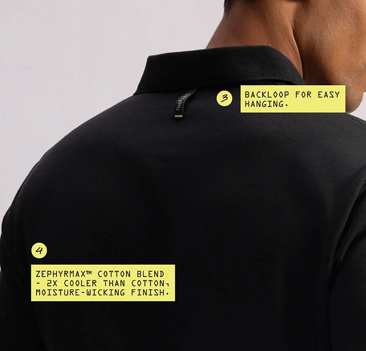 Stepwise Polo - Volcanic Black