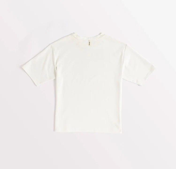 Stepwise Tee - Drift White