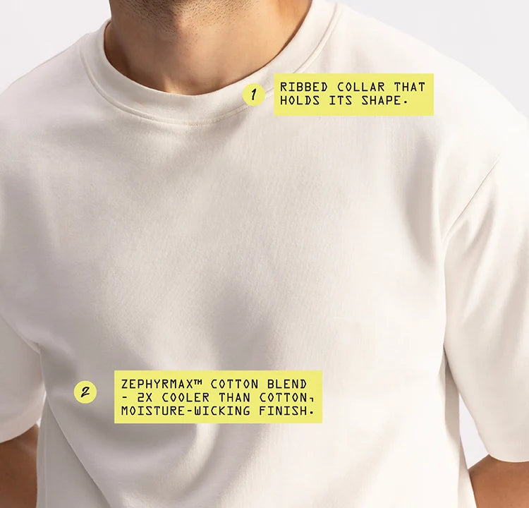 Stepwise Tee - Drift White