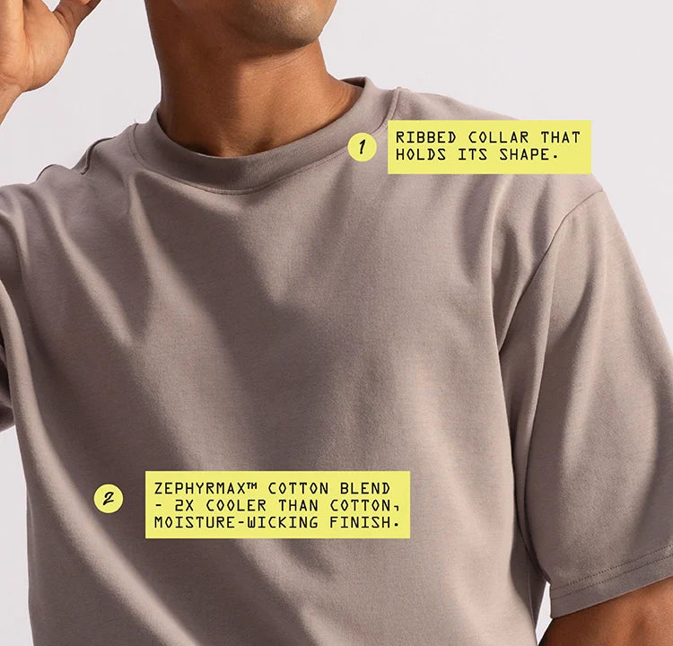 Stepwise Tee - Library Grey