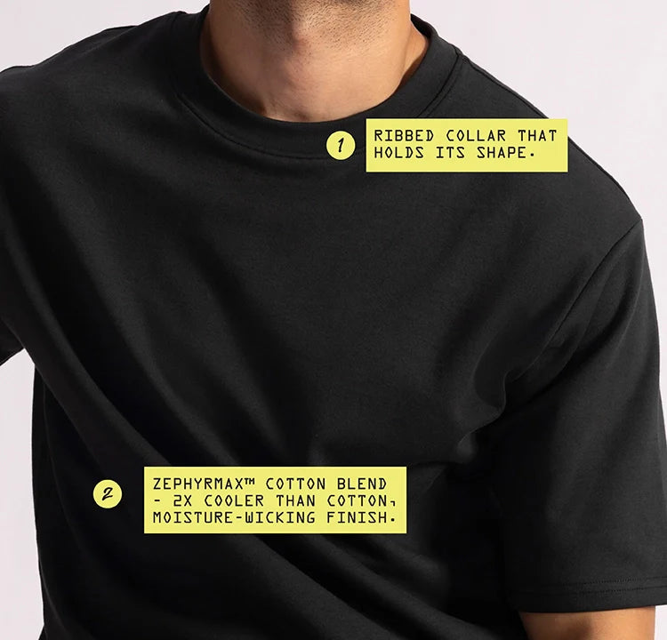 Stepwise Tee - Volcanic Black